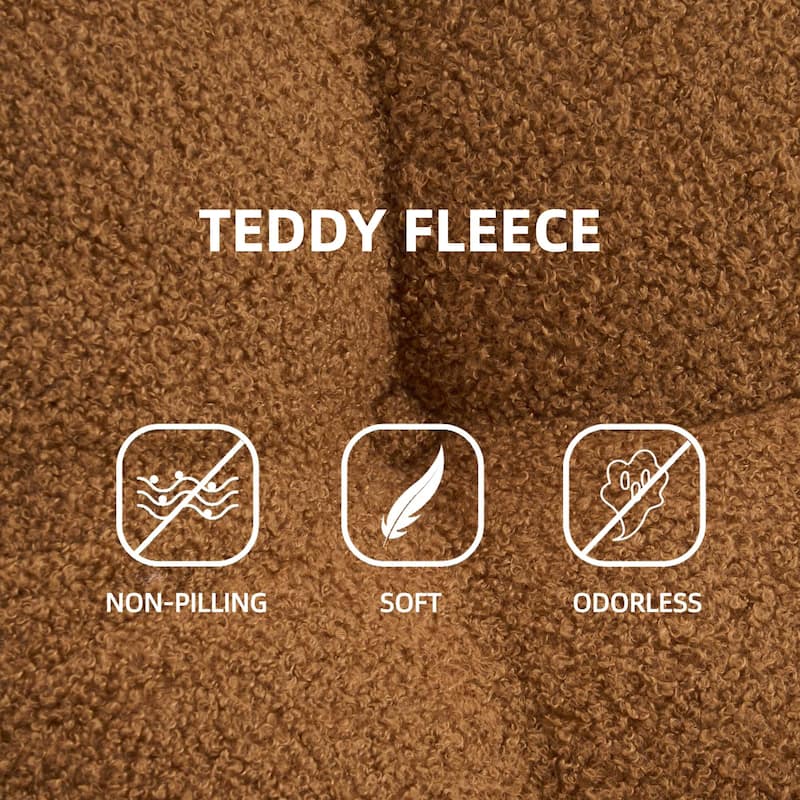 Upholstered Rocking Chair with Footrest & Thick Cushioned, Accent Chair Lounge Chair with Side Storage Pocket