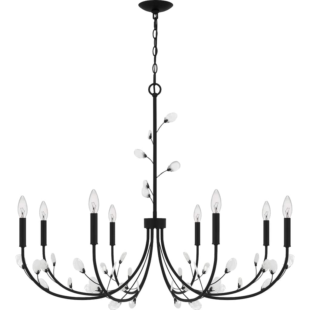 Heiress 8-Light Matte Black Chandelier
