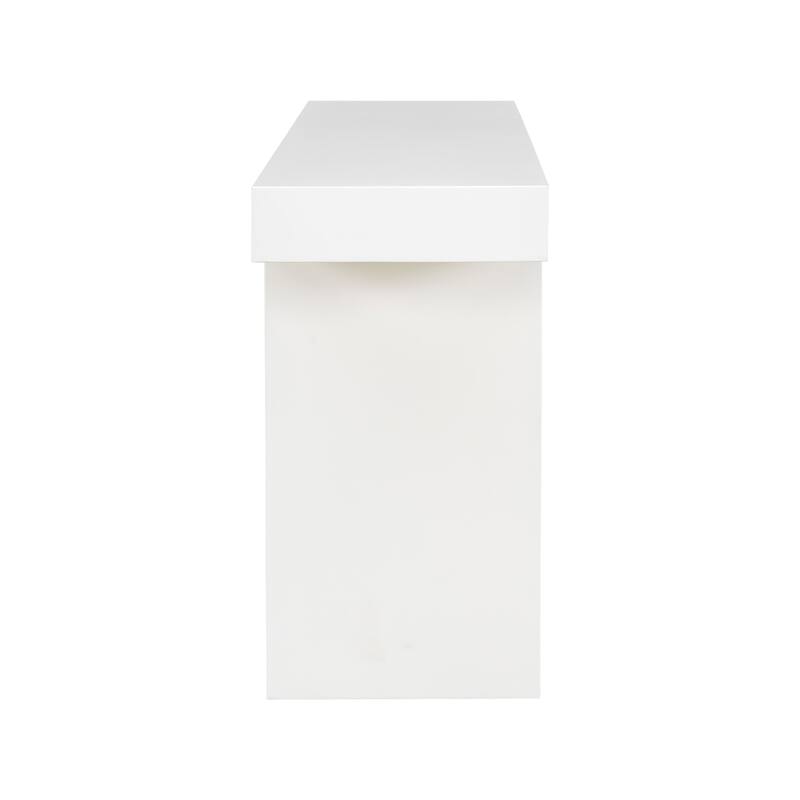 Large 60" Console Table with Geometric Clean Lines Design and Adjustable Feet