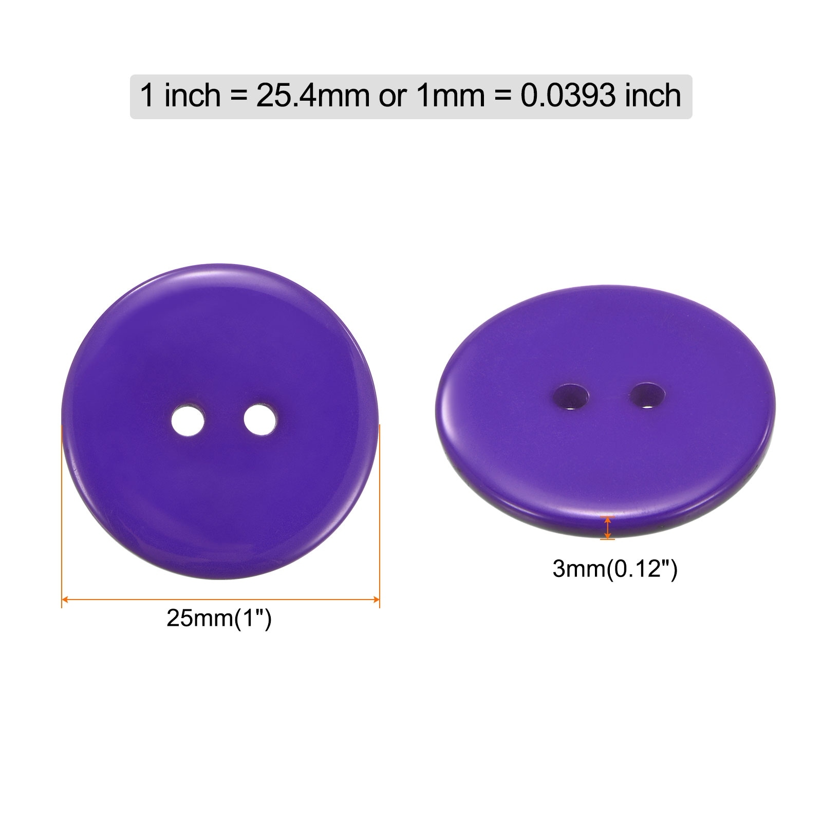 Sewing Button 2 Holes Resin Round Craft Replacement Buttons for Clothing DIY Crafts Decoration