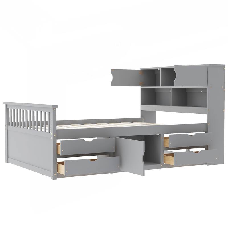 Versatile Platform Bed Frame with Abundant Storage and Stylish Design