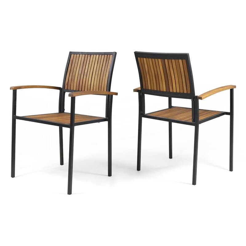 Industrial Chic Dining Chairs Set of 2