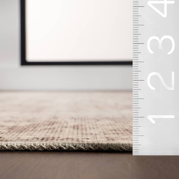 dimension image slide 1 of 2, Nuloom Green Haven Collection Winona Recycled Cotton Machine Washable Area Rug