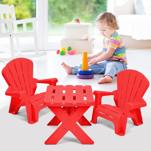 plastic child's table and chair set