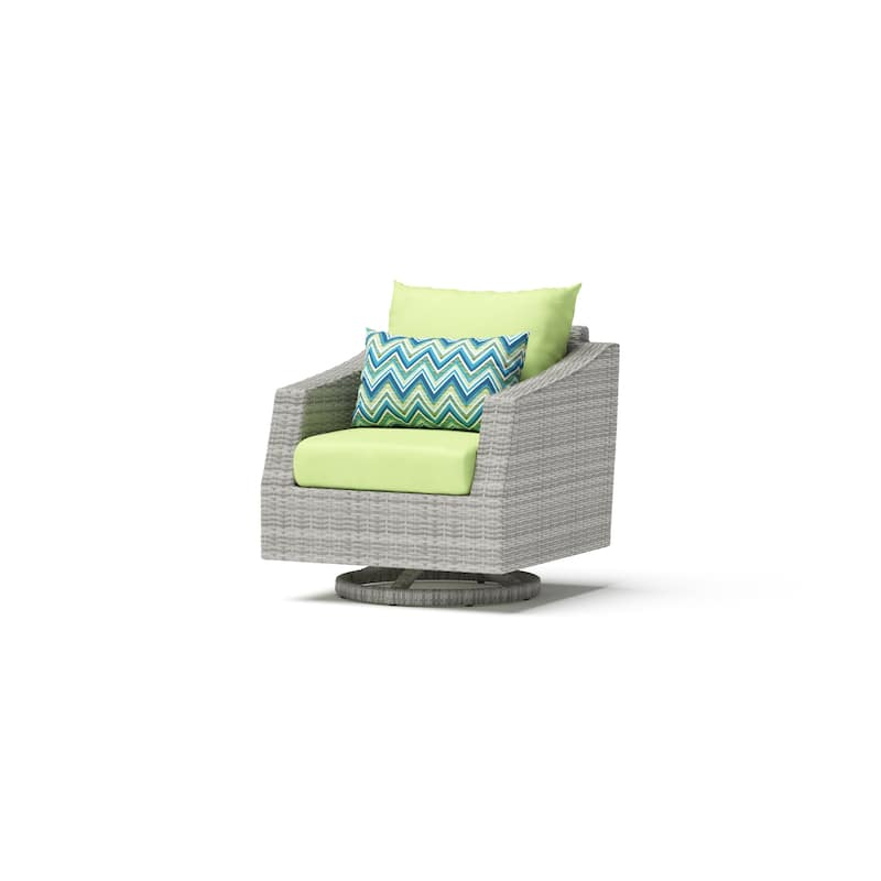 Cannes 8 Piece Sunbrella Outdoor Patio Motion Fire Set
