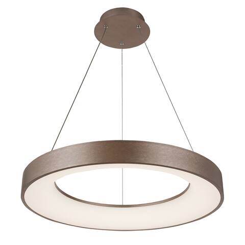 EVOLV Acryluxe Sway 24-inch Round LED Pendant Light with Opal Acrylic
