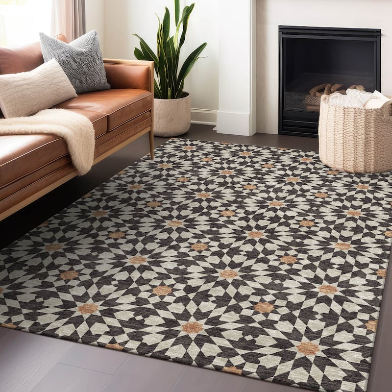 Premium Washable Super Soft Modern Mosaic Mayfield Rug