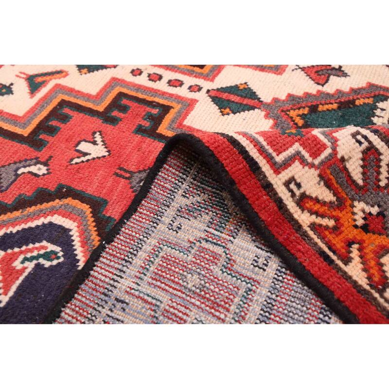 ECARPETGALLERY Hand-knotted Andelz Red Wool Rug - 4'4 x 7'4