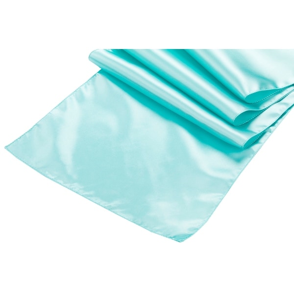 50 Pieces, Satin Table Runner Approx. 14"x108" - Light Turquoise
