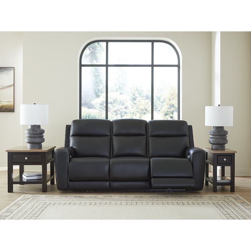 Signature Design by Ashley 5Z-Dreamlight Black Power Reclining Sofa - 88.5" W x 40" D x 42.5" H