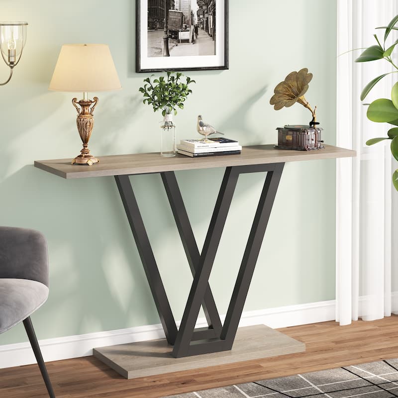 43 Inch Entryway Console Tables, Narrow Sofa Table for Hallway, Living Room