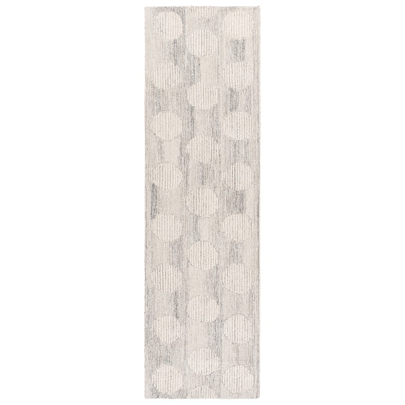 SAFAVIEH Handmade Metro Pierina Wool Rug - 2'3" x 8' Runner - Grey/Ivory
