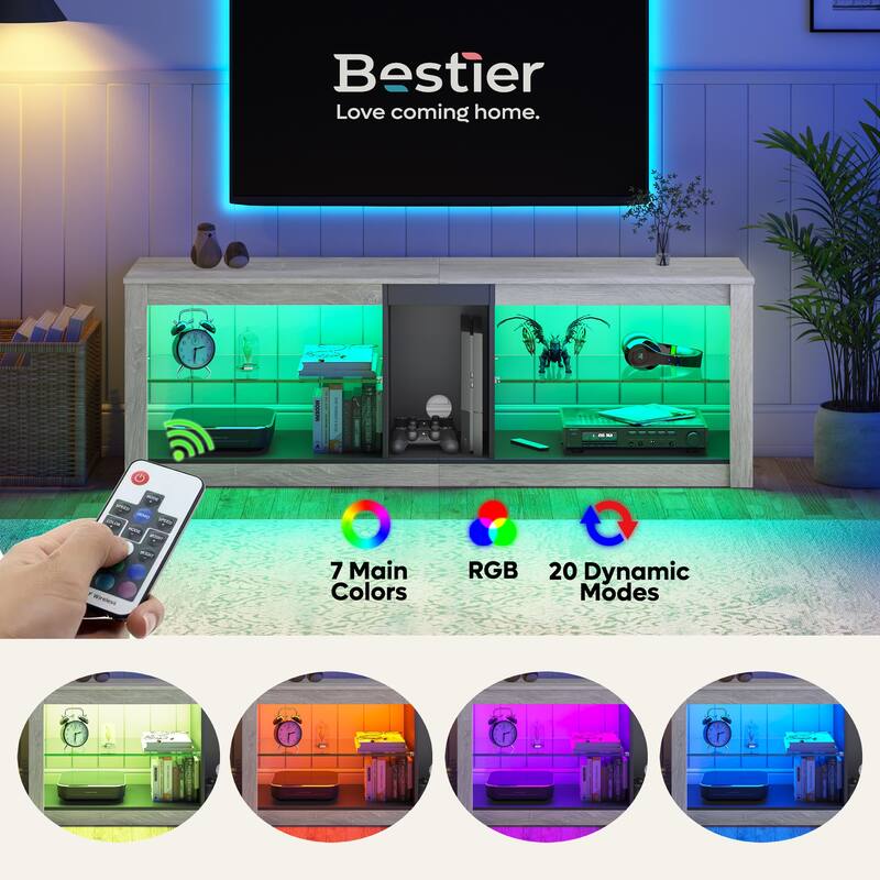 55 inch Entertainment Center LED TV Stand up to 65 Inch TVs for Living Room - 55 inches