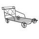 preview thumbnail 7 of 22, Twin Size Metal Bed with Four Wheels, Car Shaped Bedframe with Guardrails and X-Shaped Frame Shelf, Funny Design for Kids
