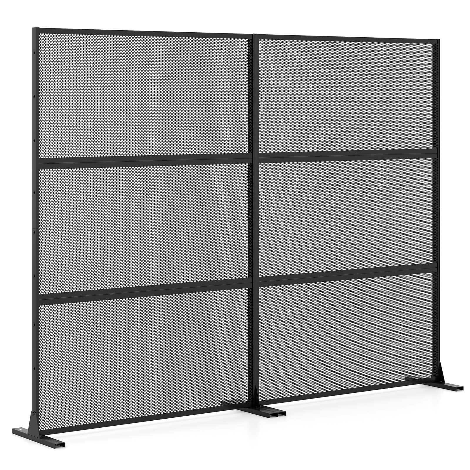 Costway 1/2 PCS 72”H x 48”W Metal Privacy Screen with Expansion Bolts - See Details