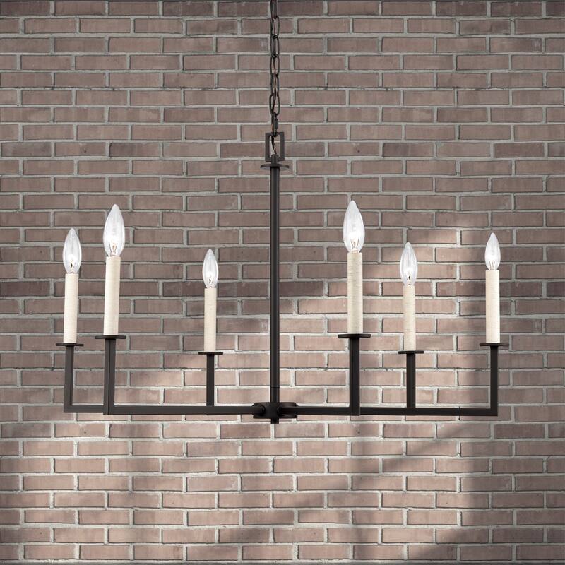 Elk Home Dunne Multi Finishes Metal 6 Light Chandelier