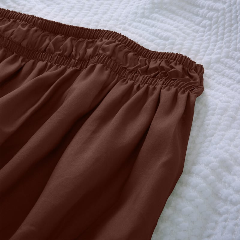Home Details 18" Drop Wrap Around Bed Ruffle Twin/Full in Burgundy