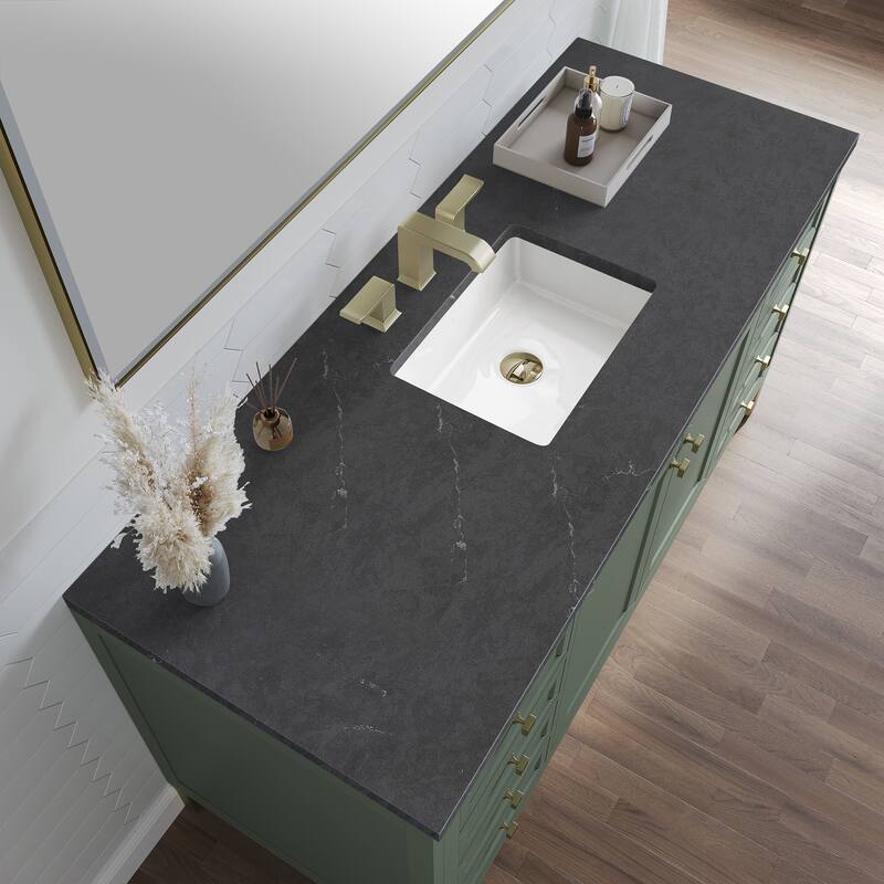 James Martin Vanities Chicago 60" Single Vanity, Smokey Celadon