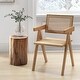 preview thumbnail 3 of 7, Set of 2 Rattan Accent Chairs with Natural Bamboo Frame-Natural - 20" x 20.5" x 32" (L x W x H)