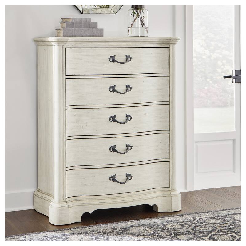 Signature Design by Ashley Arlendyne Antique White Chest of Drawers - 5-drawer - Antique White