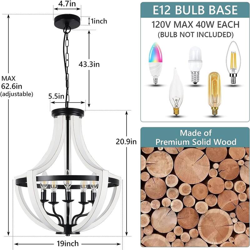 Modern Metal 5-light Candle Chandeliers Light Fixture