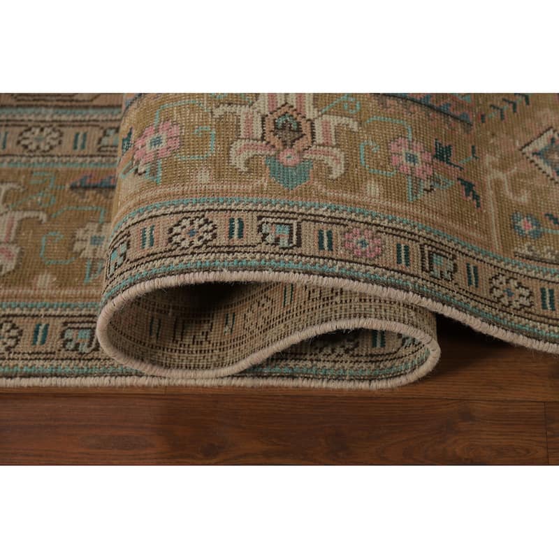 Geometric Tabriz Persian Area Rug Handmade Wool Carpet - 6'5" x 9'7"