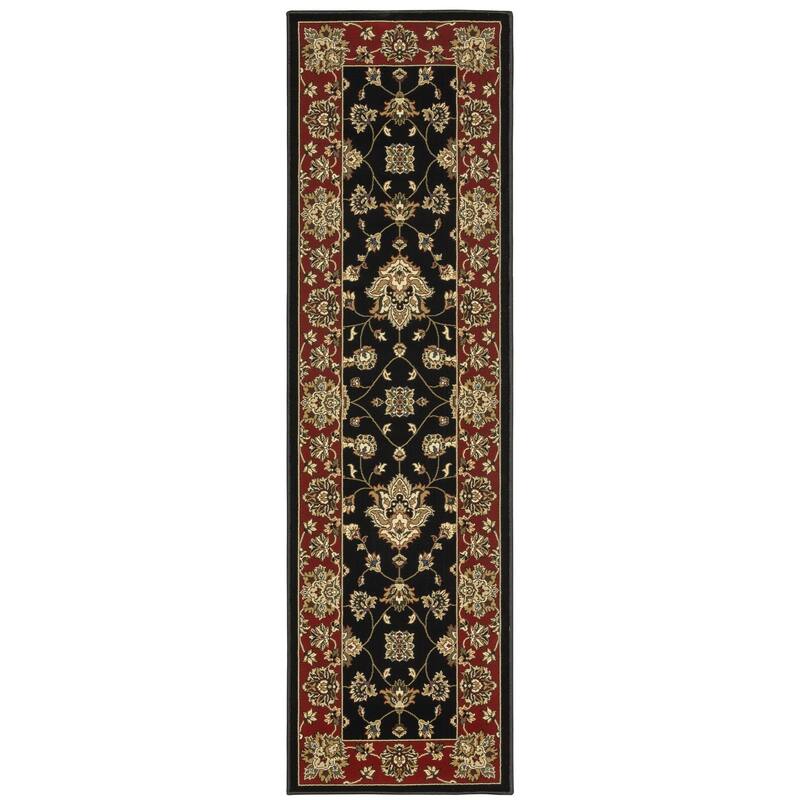 HomeRoots Floral Traditional Runner Area Rug - 92.52 in. x 26.77 in. x 0.43 in.