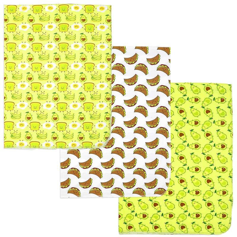 Baby Boys and Baby Girls 3 Piece Knit Swaddle Blankets