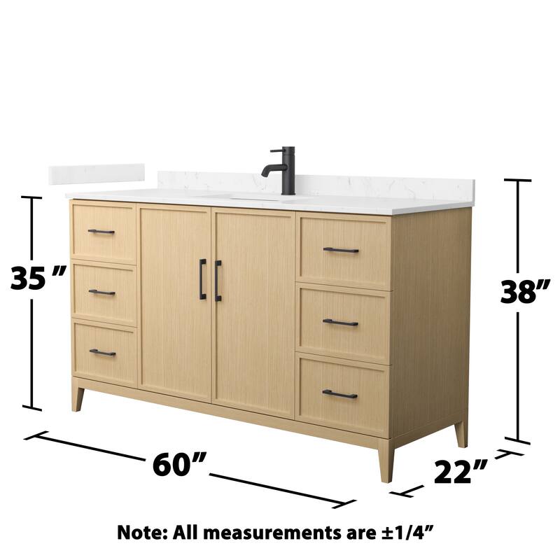 Elan 60-inch Single Vanity, Cultured Marble Top