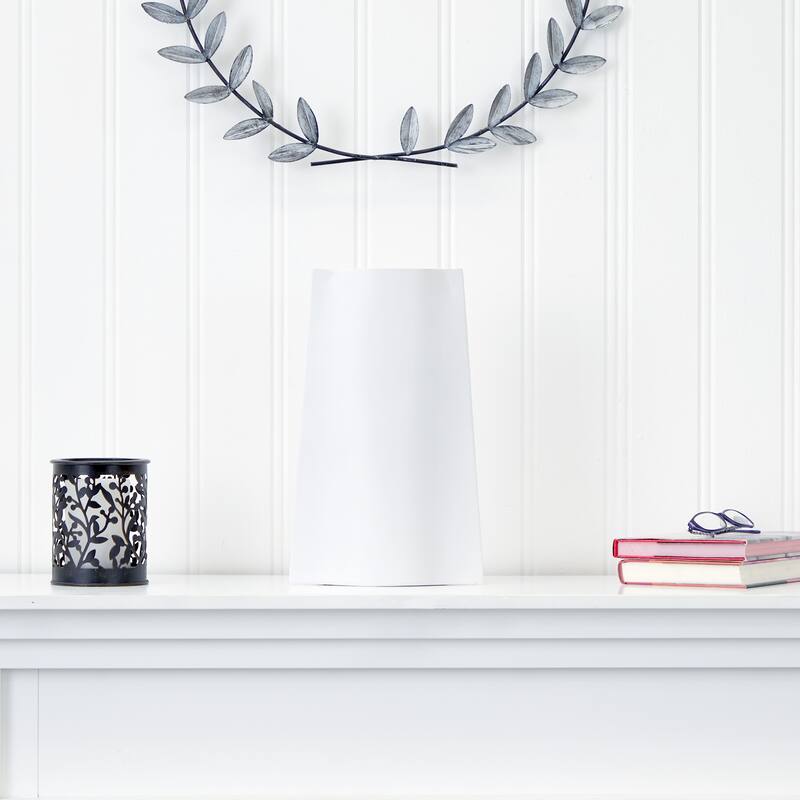 14" Modern Metal Vase