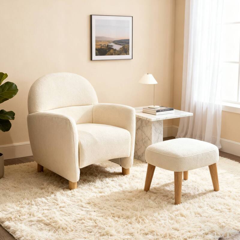 Sofa Chair Leisure Chair with Removable Ottoman, Side Chair Club Chair Upholstered Chair Office Chair