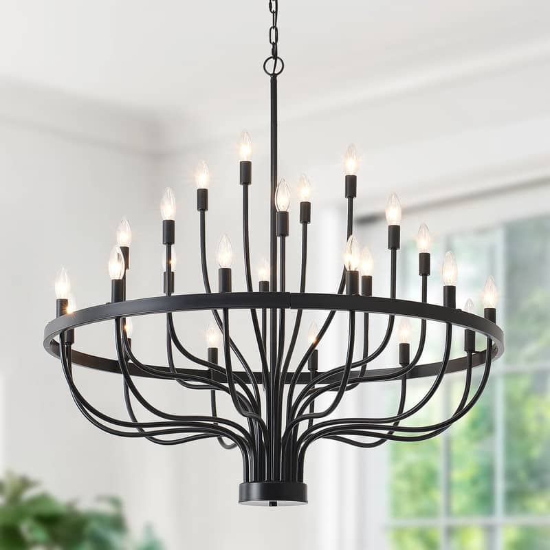 Farmhouse Chandelier Large Wagon Wheel Chandeliers Candle Chandelier