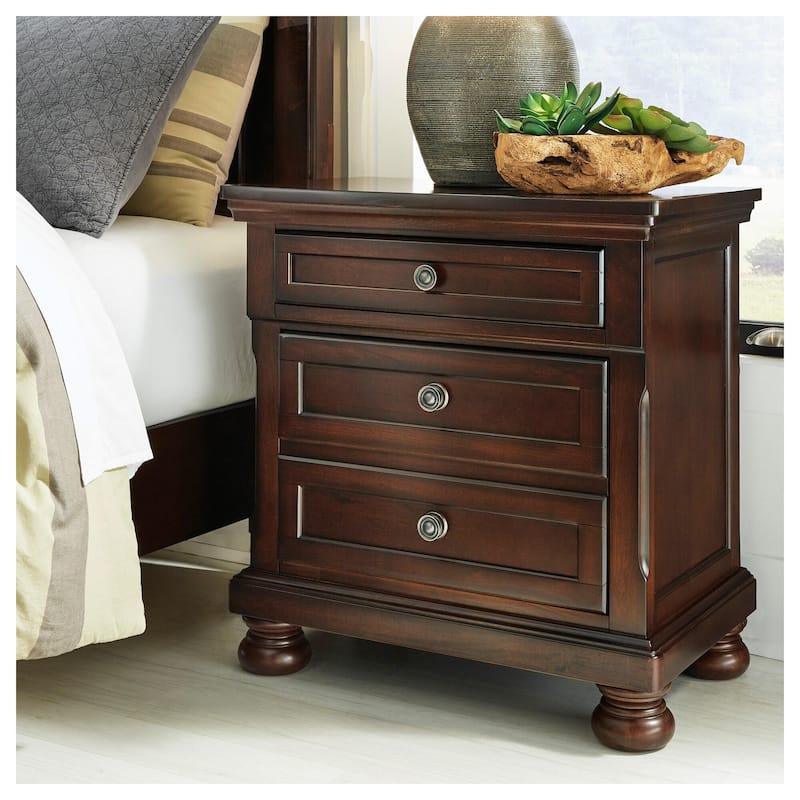 Signature Design by Ashley Porter Rustic Brown 2 Drawer Nightstand - Brown - 2-drawer