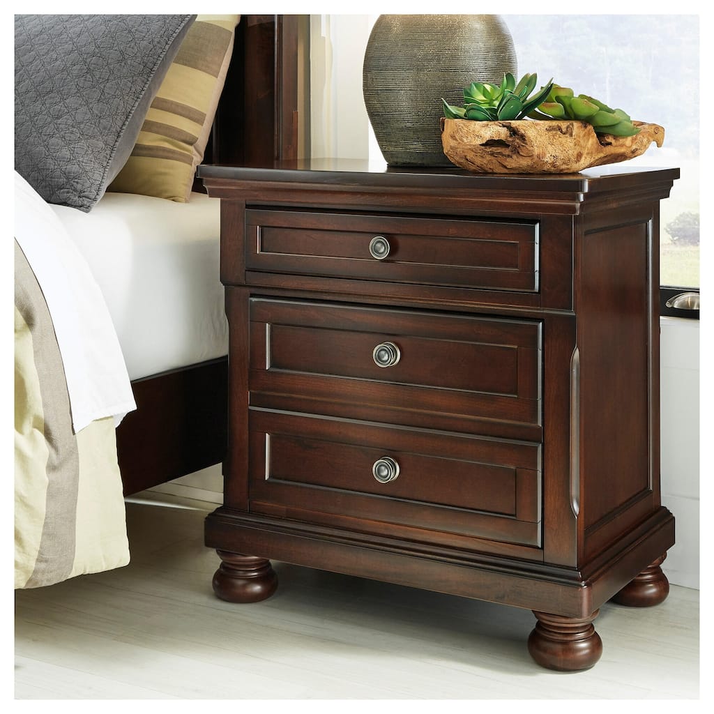 Porter Rustic Brown Two Drawer Night Stand
