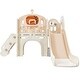 preview thumbnail 22 of 49, Freestanding Castle Climbing Playset with Slide, Tunnel, Ring Toss, and Basketball Hoop - Toy Storage Organizer for Kids