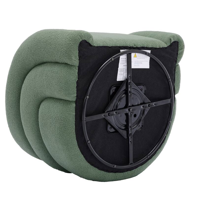 Upholstered Boucle Swivel Accent Chair