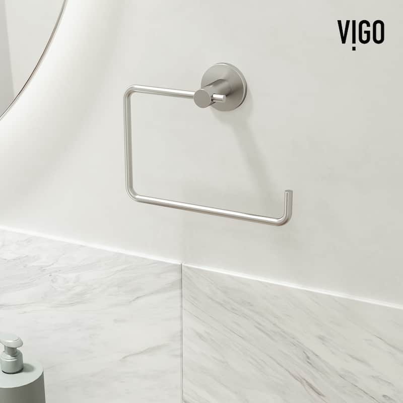 VIGO Cass 3-Piece Bathroom Hardware Accessory Set with 24 in. Towel Bar, Toilet Paper Holder, Hand Towel Holder
