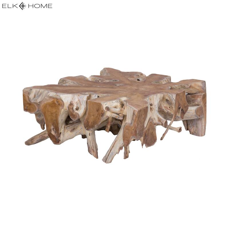 Elk Home Teak Natural Wood 46 Inch Wide Coffee Table