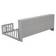 preview thumbnail 7 of 18, Twin Floor Bed with Bedside Bookcase,Shelves,Guardrails