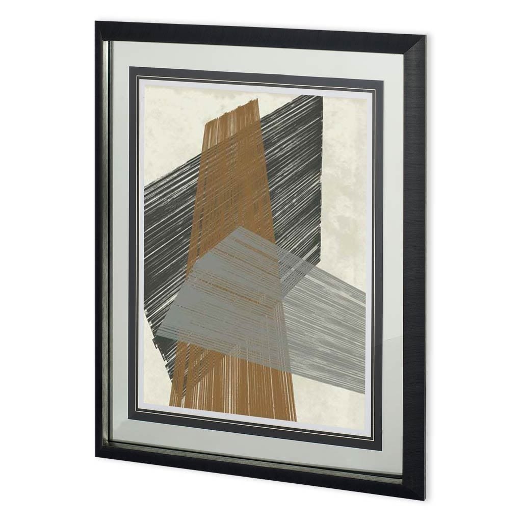 Triangle Stripes II by Jennifer Goldberger a Framed Art Print Matted under Glass