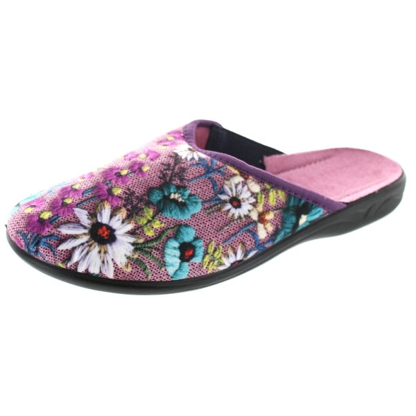 Sc Home Collection Womens Closed Toe Peacock Print Slippers