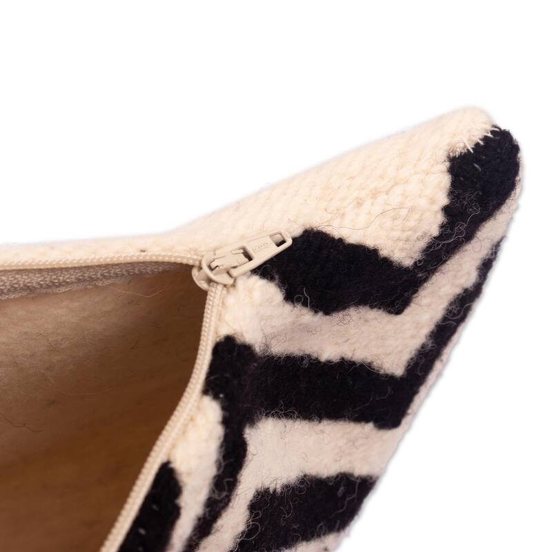 Novica Handmade Andes Minimalism Wool Cushion Cover