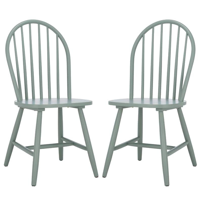 SAFAVIEH HOME Omaha Dining Chair (Set of 2) - 18"W x 18"D x 36"H - Sage