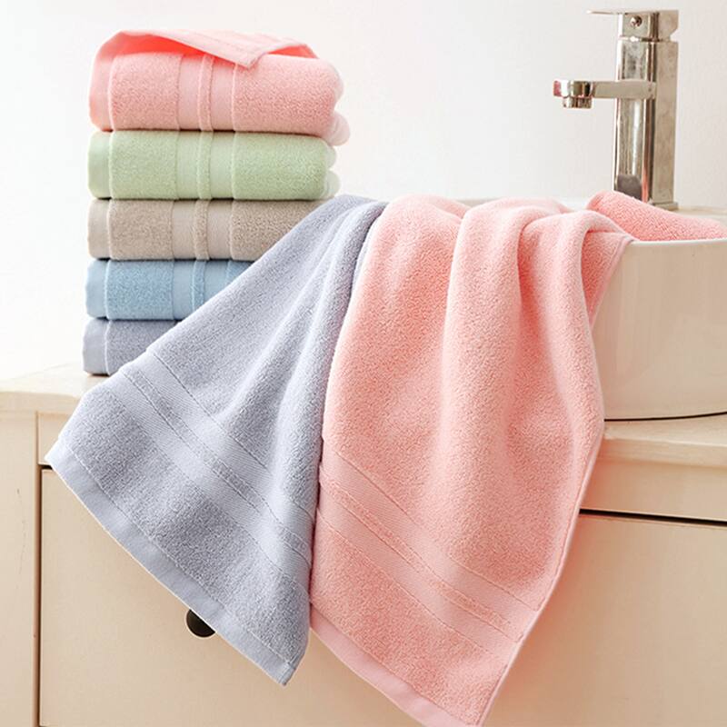 Striped Hand Towels, Cotton Soft Absorbent Bathroom Towel for Hand Drying and Face Washing