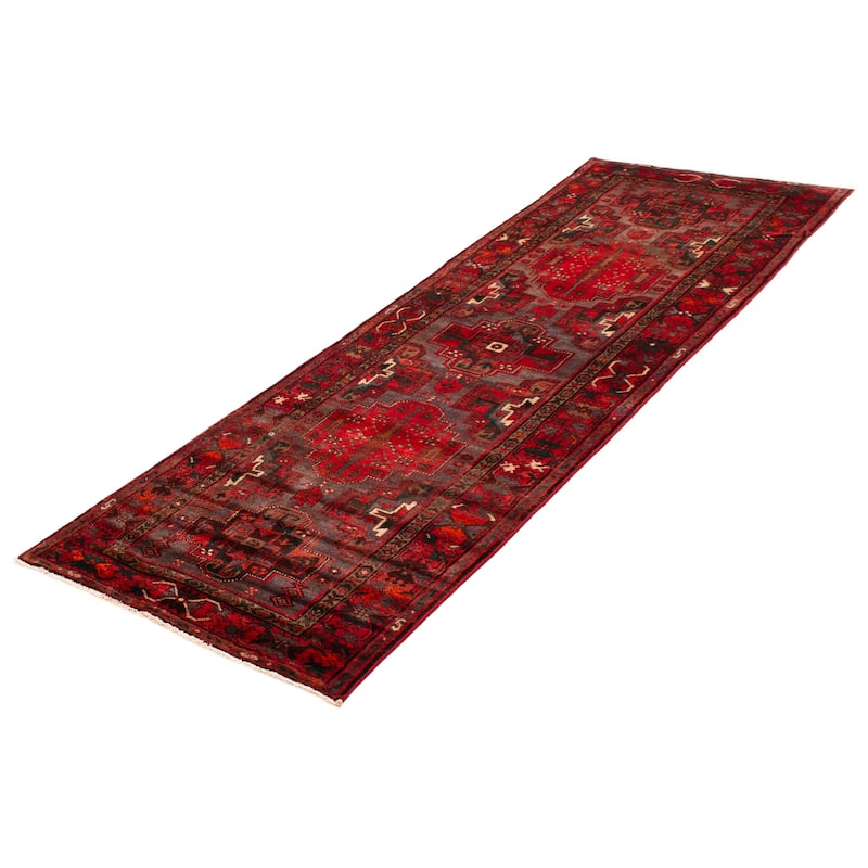 ECARPETGALLERY Hand-knotted Anadol Grey Wool Rug - 3'7 x 10'4