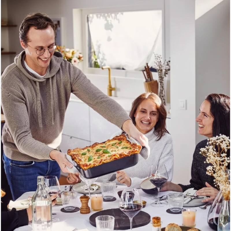 Alva Nori Enameled Cast Iron Oven Dish Roasting Pan - 12" x 8" - 12"x8"