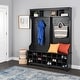 preview thumbnail 18 of 74, Prepac Hall Tree with Bench and Shoe Storage, Mudroom Bench with Storage and Hooks 60" Wide Hall Tree with 24 Shoe Cubbies - durable black