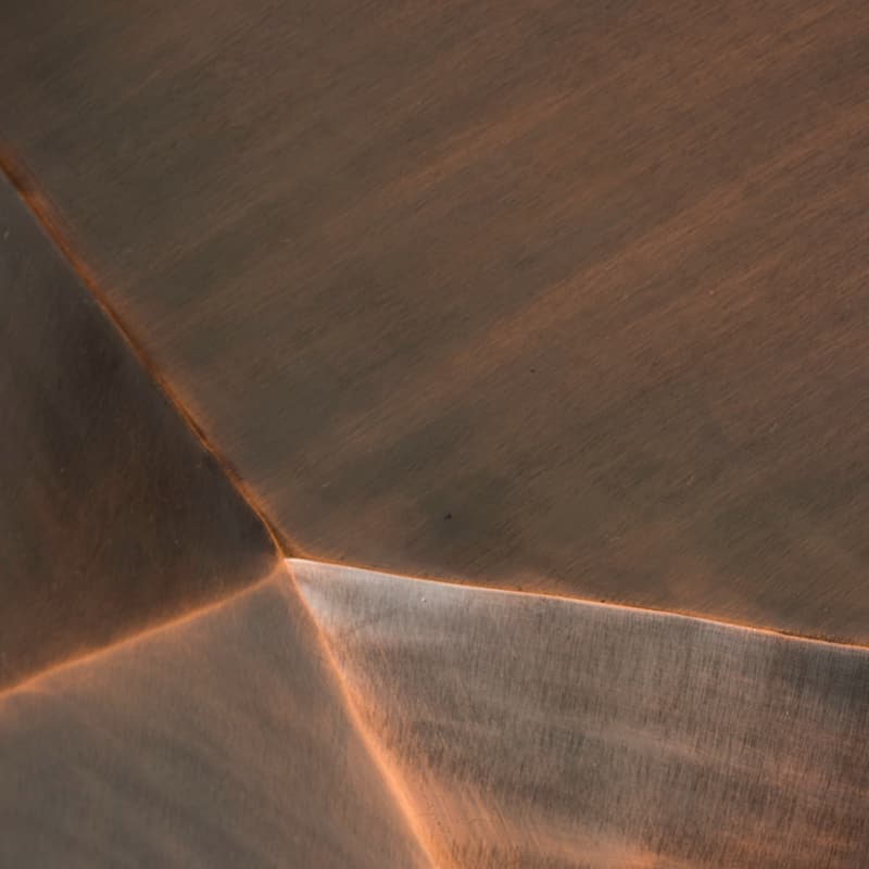 SAFAVIEH Astrid Faceted Copper Coffee Table - 31" x 15.5" x 31"