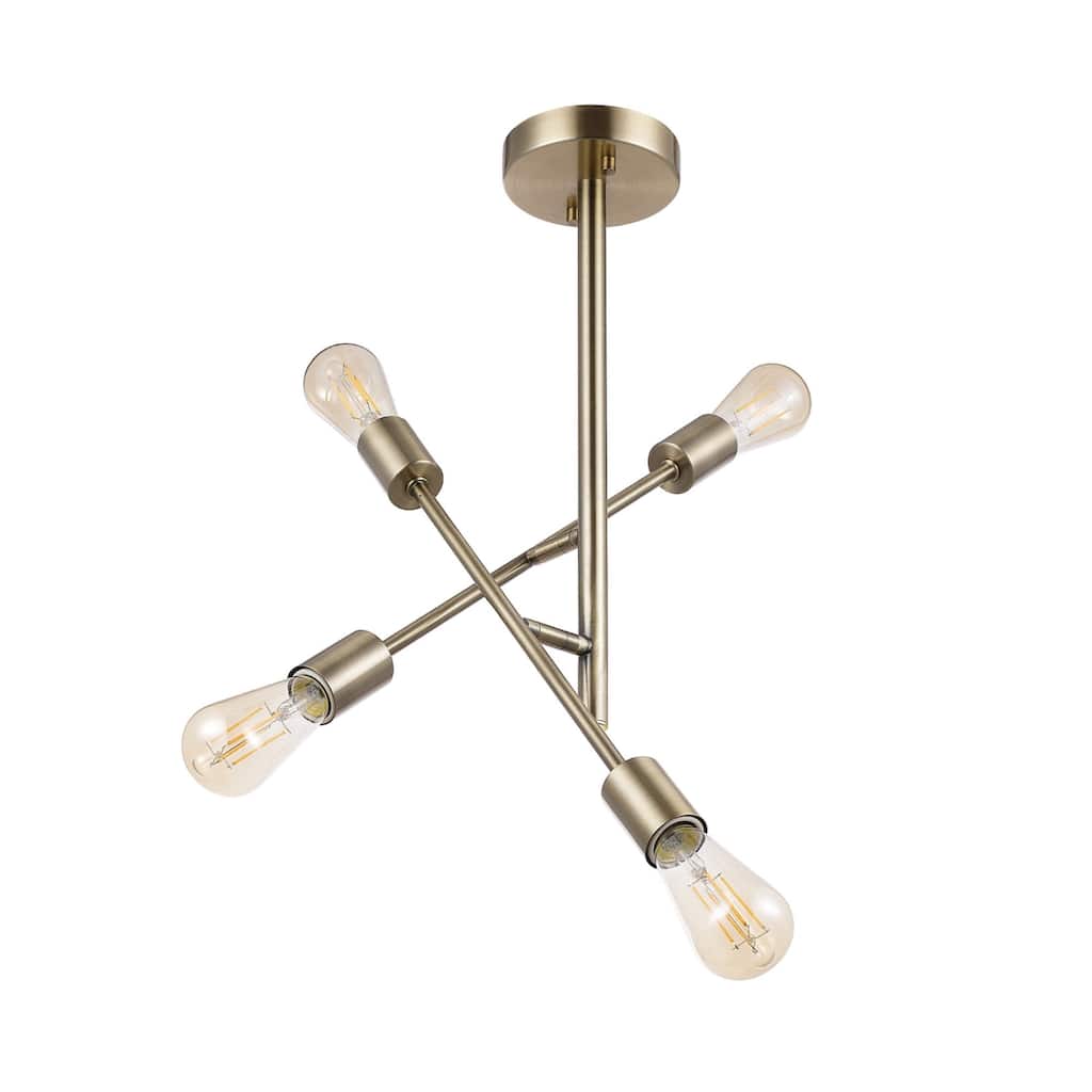 Globe Electric 91005466 Michelle 4 Light 17" Wide Semi-Flush Sputnik