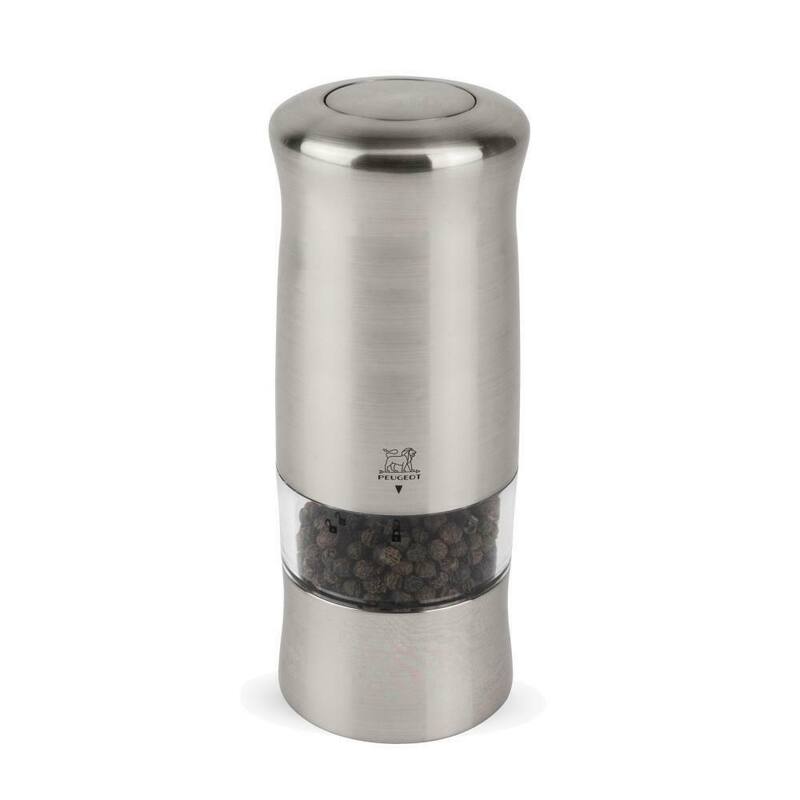 Peugeot Zeli Electric 5.9 Inch Pepper Mill, Brushed Chrome